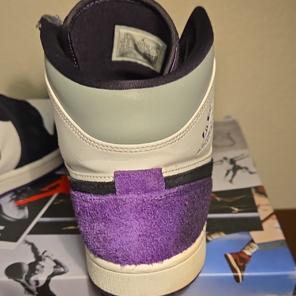 Air Jordan Mid SE Varsity Purple Sneakers Size 11 - Picture 9 of 14